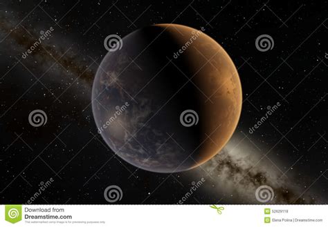 Alien Desert Exo Planet Stock Illustration Illustration Of Mountains
