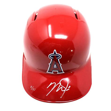 Mike Trout Signed Angels Le Full Size Batting Helmet Mlb Pristine