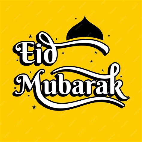Premium Vector Eid Mubarak Typography