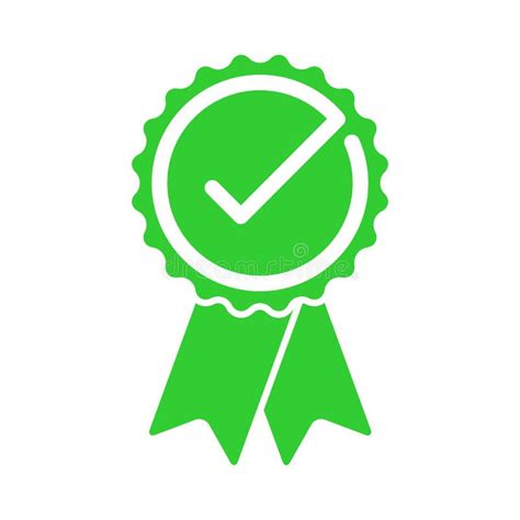 Approved Certified Rosette Icon In Flat Style Accredited And