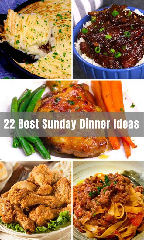 22 Sunday Dinner Ideas (Best Easy Sunday Dinner Recipes) in 2021 | Dinner, Sunday dinner recipes ...