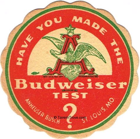 Item Budweiser Beer Coaster AB