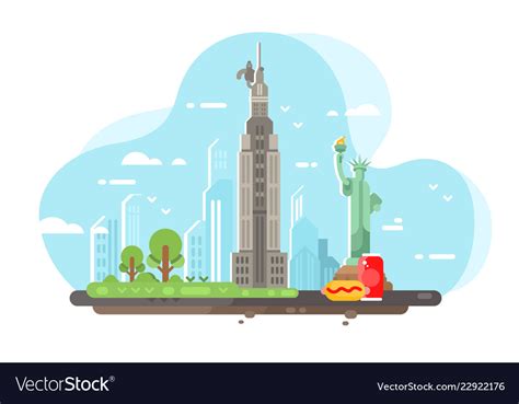 New York City Skyline Cartoon