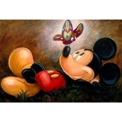 Disney Mickey Mouse 5d Diamond Painting Kit Full Squareround Etsy