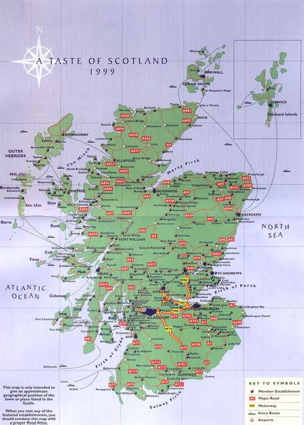 Scotland Road Map Scotland Mappery