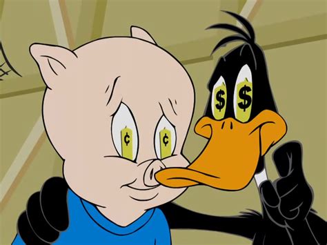 Styled as an anthropomorphic black duck, the character has appeared in cartoon series such as looney tunes and merrie melodies. Daffy and Porky With Money Eyes by JasonPictures on DeviantArt