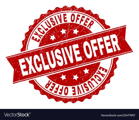 Grunge Textured Exclusive Offer Stamp Seal Vector Image