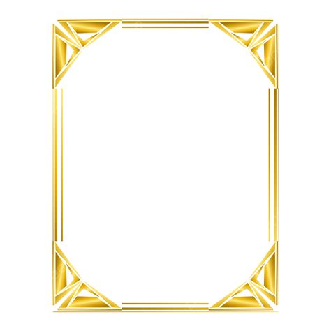 Clipart De Borda De Moldura Dourada Png Fronteira Ouro Dourado