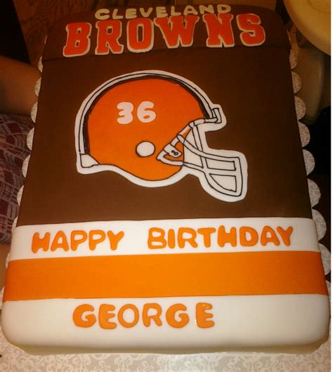 Karinas Kakes Cleveland Browns Birthday Cake