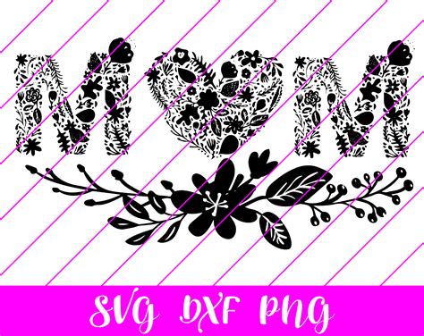 Mom Flower Letters SVG - Free Mom Flower Letters SVG Download - svg art