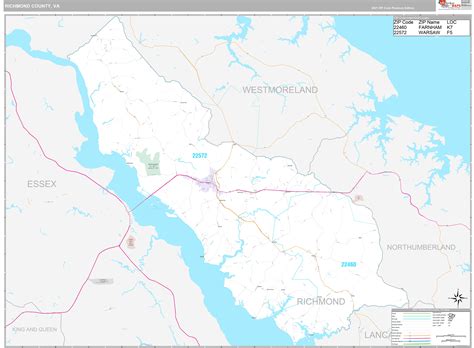 Richmond County Va Wall Map Premium Style By Marketmaps Mapsales