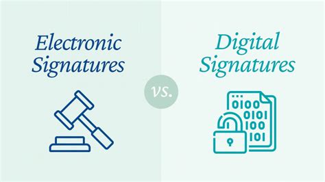 The Difference Between E Signatures And Digital Signatures Infographic