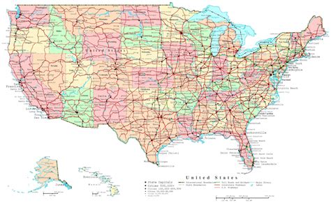 Usa Road Map Printable Map Of The United States With Highways