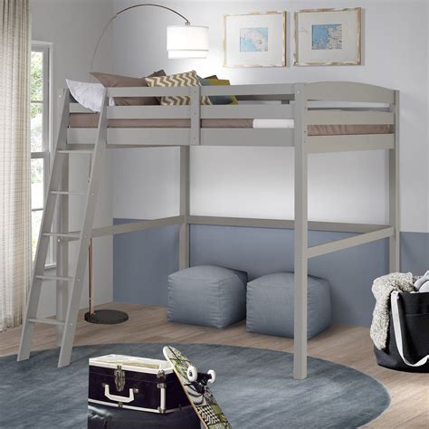 Buy Concord Full Size High Loft Bed Grey Finish Online In India 926562050
