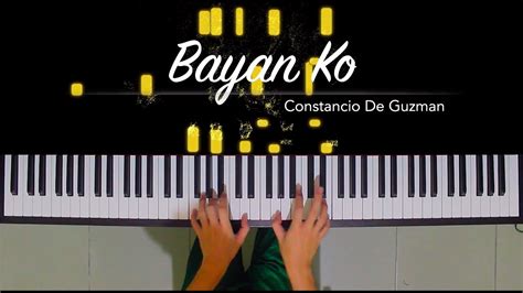 Bayan Ko Constancio De Guzman Hq Piano Tutorial Sheet Music Youtube