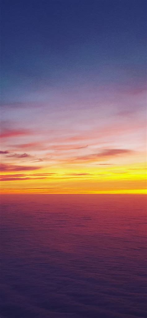 Sea Ocean Skyline Sunset Sky Nature Iphone X Wallpapers Free Download