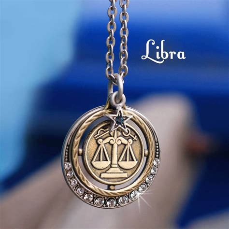 Libra Necklace Libra Jewelry Zodiac Pendant Libra Birthday Etsy