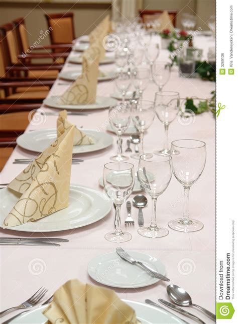 Table Setting Restaurant Stock Photo Image Of Candle 3269136