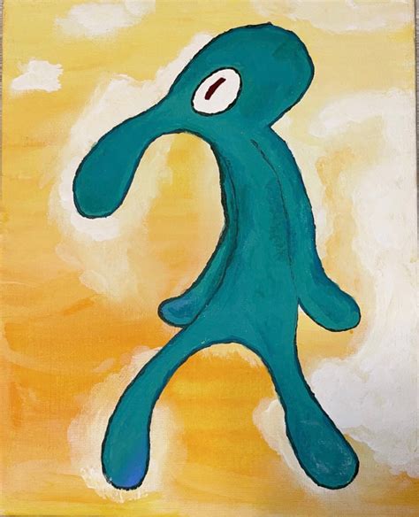 Bold And Brash Squidward Painting Etsy Hot Sex Picture