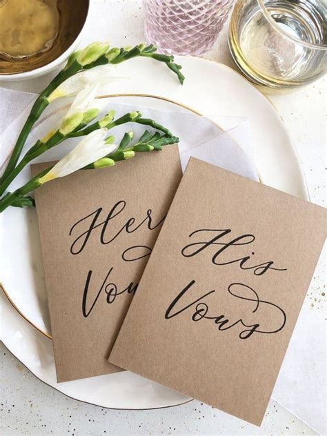 How to write your wedding vows the words you will say on your wedding day are among the most meaningful you will ever say to each other, so they should be absolutely right for you, and what could be more personal. Rustic Bride and Groom Wedding Vows Marriage Vow Keepsake ...