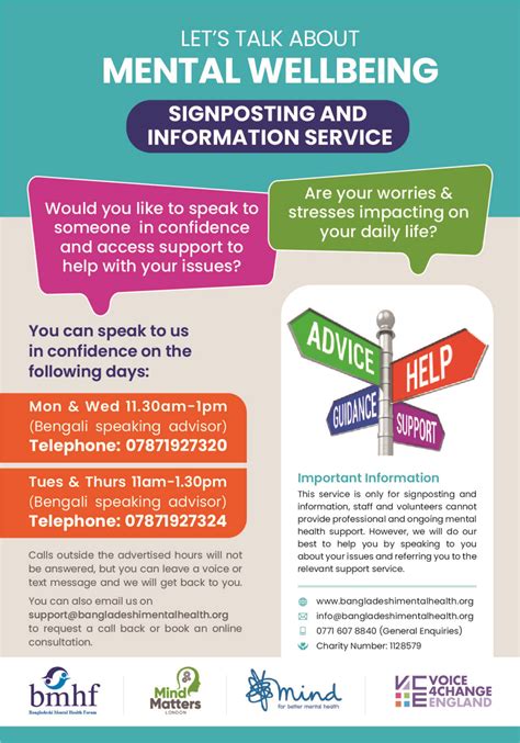 Signposting And Information Service ‘lets Talk About Mental Wellbeing