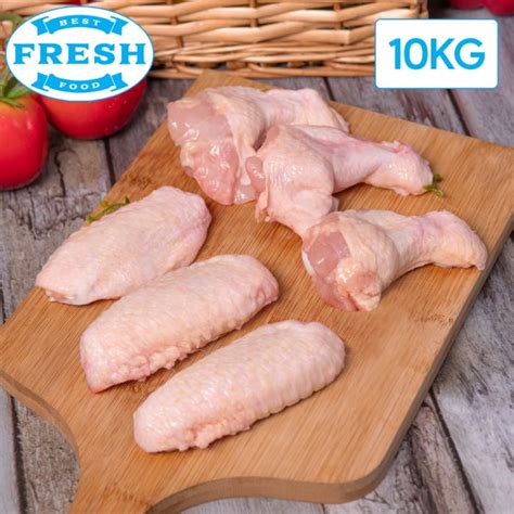 Buy Fresh Halal Mixed Wings Prime Mid 1x10kg Order Online From JJ