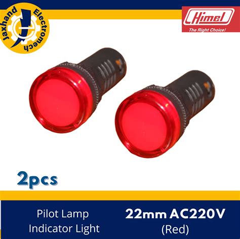 2pcs Pilot Lamp Indicator Light Red 22mm Ac220v Himel Brand Sale