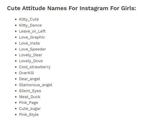 400 Best Stylish Attitude Names For Instagram For Girls 2023 Artofit