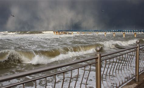 Severe Storm At Sea In Winter Stock Image Image Of Dark Coast 240936013