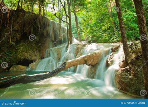 Blue Stream Waterfall Stock Image Image Of Jungle Green 27750665