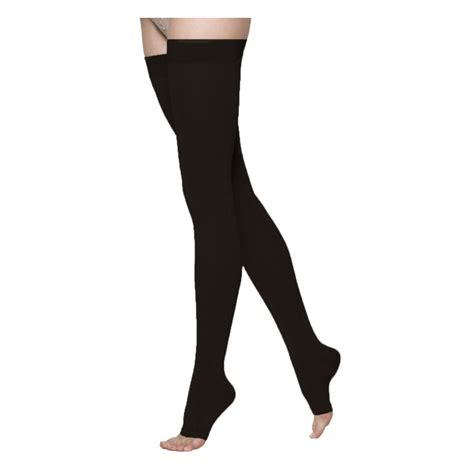 sigvaris cotton thigh open toe compression stockings class 1