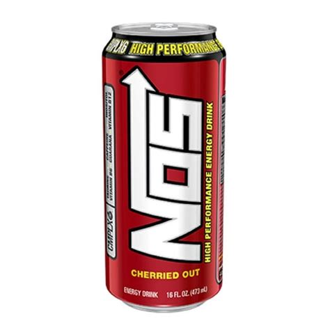 Nos High Performance Energy Drink Cherried Out 16 Fl Oz
