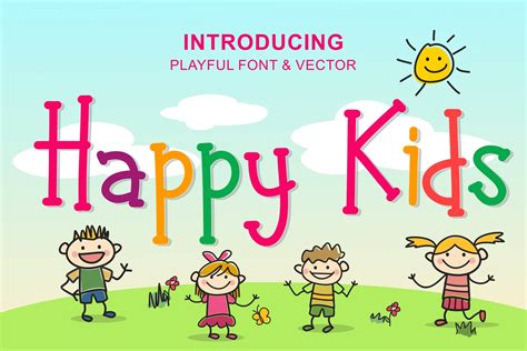 Happy Kids Playful Font Stunning Slab Serif Fonts Creative Market