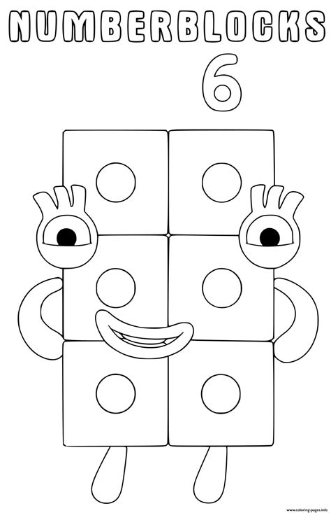 Numberblocks Number 6 Coloring Pages Printable Images And Photos Finder