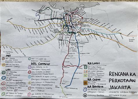 Gambaran Rencana Ka Perkotaan Jakarta Lin Mrt Lrt Krl Komuter R Indonesia