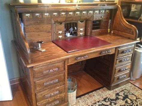 Antique writing desk is a collection of classical model. old roll top desk with hidden compartments - Google Search ...