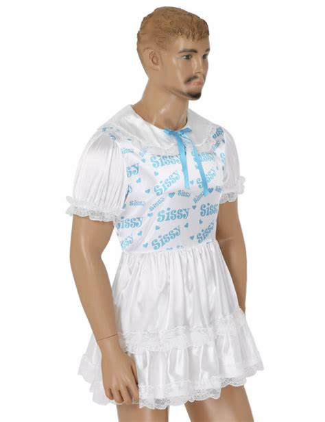 Men Sissy Lingerie Lace Satin Skirt Dress Underwear Sleepwear