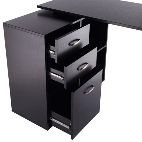 Shop for small computer desk cabinet online at target. Computer Desk Table Workstation L Shape Drawer Shelf File ...
