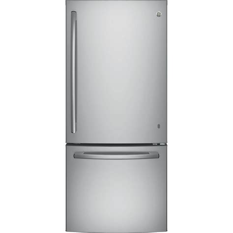 Ge 209 Cu Ft Bottom Freezer Refrigerator Stainless Steel Energy Star