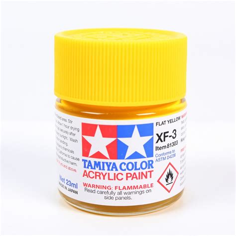 Tamiya Color Acrylic Paint Xf 03 Flat Yellow 23ml Bandai Gundam