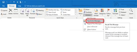How To Recall A Message In Outlook