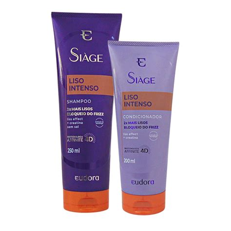 SHAMPOO CONDICIONADOR SIAGE EUDORA LISO INTENSO