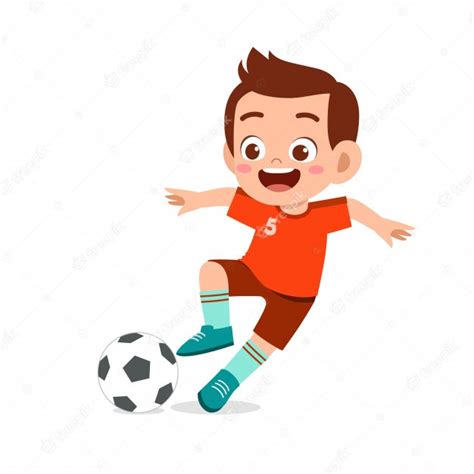 A Boy Playing Football Sketch Boy Playing Football In Colour And