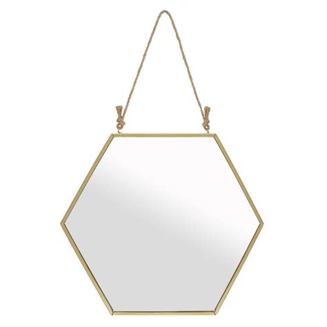 Large Gold Geometric Mirror Geometric Mirror Hexagon Mirror Hanging