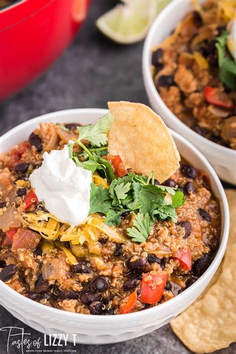 Black Bean Chicken Chili Recipe Tastes Of Lizzy T