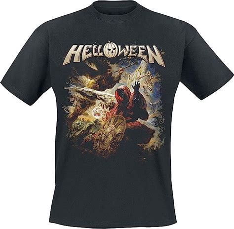 Helloween Cover Männer T Shirt Schwarz Band Merch Bands Amazonde