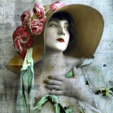 Mixed Media Altered Artreworked Vintage Image Re Worked