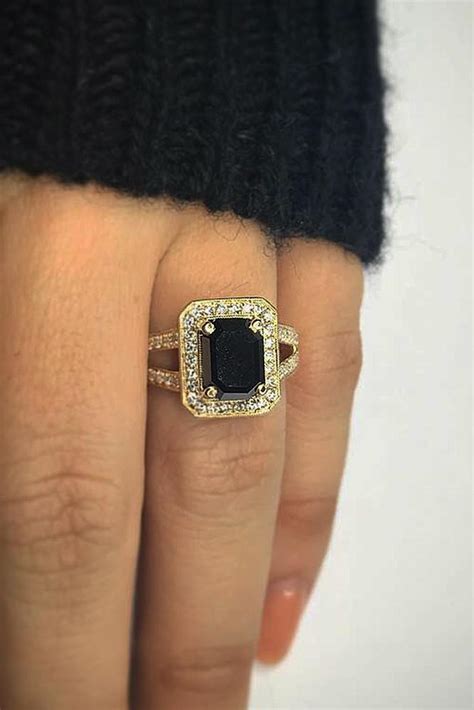 36 Unique Black Diamond Engagement Rings Oh So Perfect Proposal