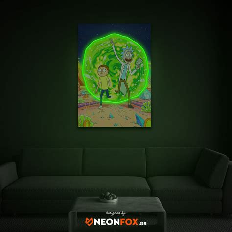 Rick And Morty Neon Led Artwork