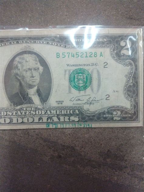 1976 2 Dollar Bill Error Ebay